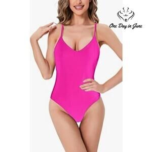 Sweatyrocks Ruched Back One Piece Swimsuit Size M